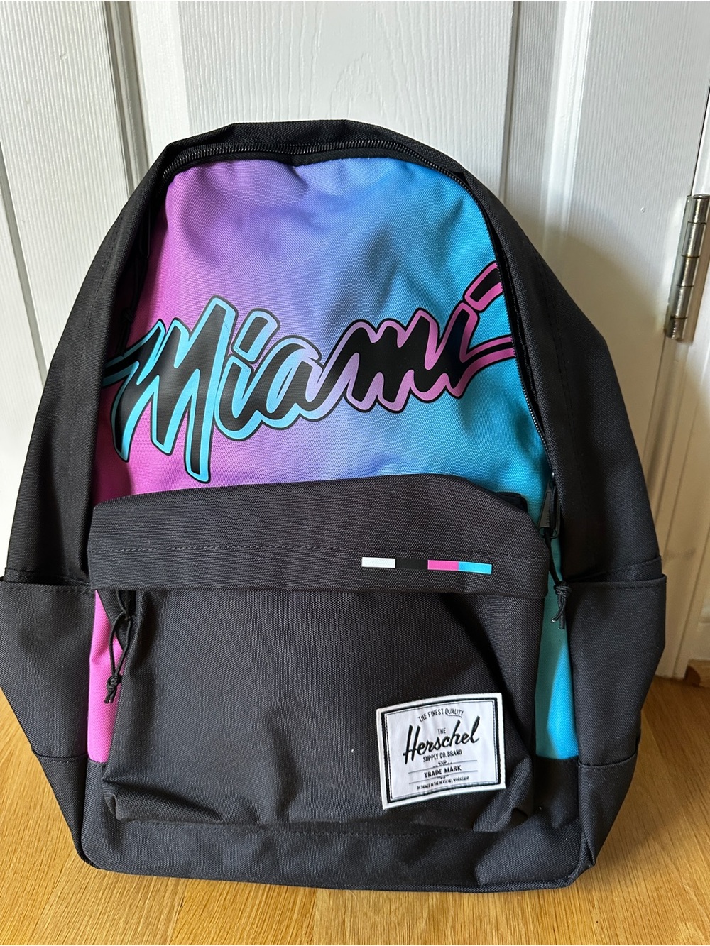 Herschel Backpack with Pink and Blue Gradient of the Miami Heat